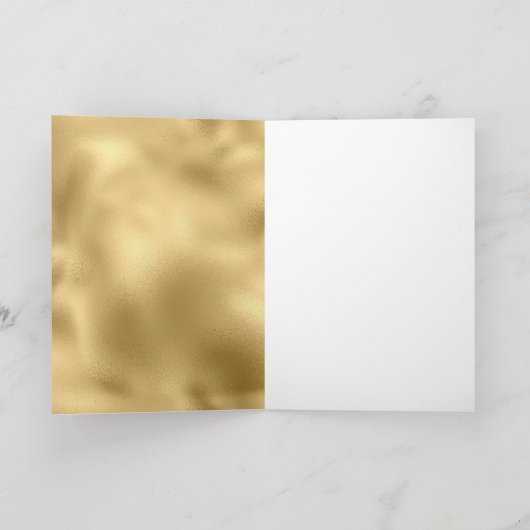 Glitzy Gold Glam Glitter Sparkle Kaart (Binnen)