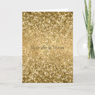 Glitzy Gold Glam Glitter Sparkle    Kaart
