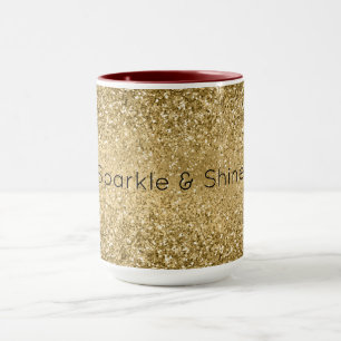 Glitzy Gold Glam Glitter Sparkle     Mok
