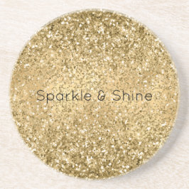 Glitzy Gold Glam Glitter Sparkle Zandsteen Onderzetter