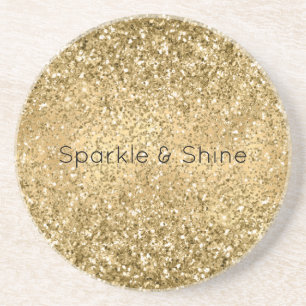 Glitzy Gold Glam Glitter Sparkle       Zandsteen Onderzetter