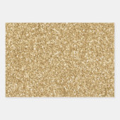 Glitzy Gold Glitter Inpakpapier Vel (Voorkant 2)