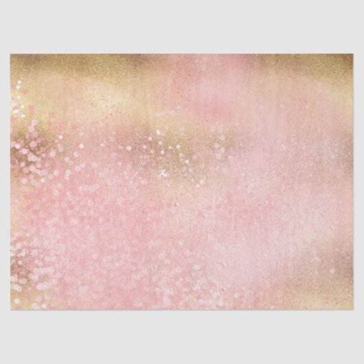 Glitzy Gold Pink Confetti Glam Sparkle Tissuepapier (Voorkant)