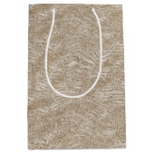 Glitzy Gold Zebra Afdrukken Medium Cadeauzakje (Voorkant)