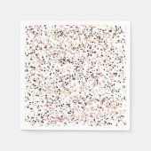 Glitzy Goud Roze Zwart Confetti Stippen Verjaardag Servetten (Voorkant)
