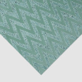 Glitzy Green Chevron Stripes Kerstmis Tissuepapier (Detail)
