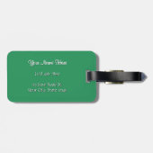 Glitzy Green Glitter Bagagelabel (Achterkant horizontaal)