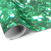 Glitzy Green Glitter Cadeaupapier (Rol Hoek)