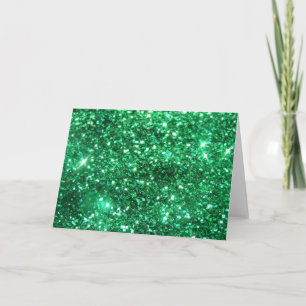 Glitzy Green Glitter Kaart