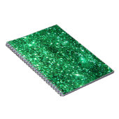 Glitzy Green Glitter Notitieboek (Rechterzijde)