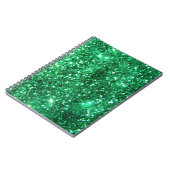 Glitzy Green Glitter Notitieboek (Linkerzijde)
