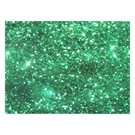 Glitzy Green Glitter Tafelkleed (Voorkant (Horizontaal))