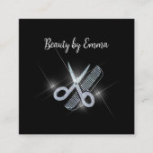 Glitzy Haarstylist Afspraak Visitekaartjes (Voorkant)