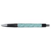 Glitzy Mint Zebra Print Pen (Voorkant)