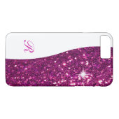 Glitzy Monogram Bling Case-Mate iPhone Case (Achterkant (Horizontaal))