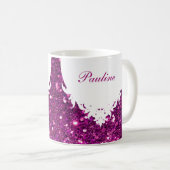 Glitzy Monogram Coffee Mok (Voorkant rechts)