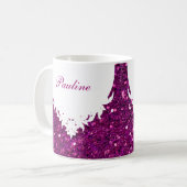 Glitzy Monogram Coffee Mok (Voorkant links)