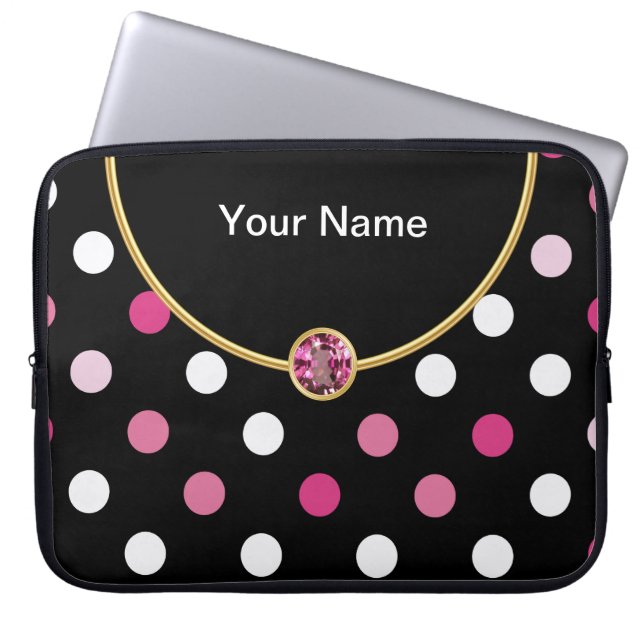 Glitzy Monogram laptophoes Laptop Sleeve (Voorkant)