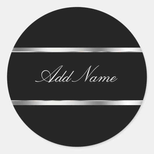 Glitzy Monogram Sticker Labels (Voorkant)