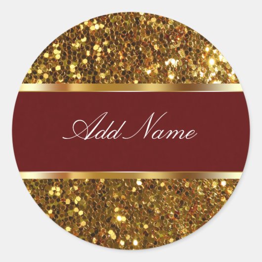 Glitzy Monogram Sticker Labels (Voorkant)