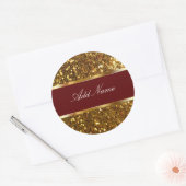 Glitzy Monogram Sticker Labels (Envelop)