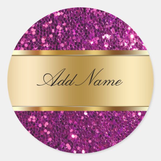 Glitzy Monogram Sticker Labels (Voorkant)