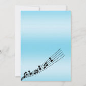 Glitzy Music Note & Microfoon Karaoke Verjaardag I Kaart (Achterkant)