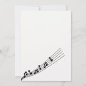 Glitzy Music Note & Microfoon Karaoke Verjaardag Kaart (Achterkant)