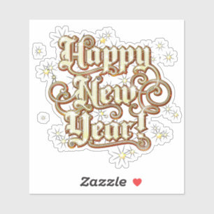 Glitzy Nieuwjaar Sticker