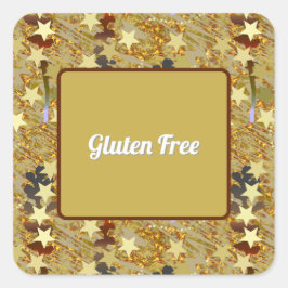 Glitzy Party Special Food Gluten Free Vierkante Sticker