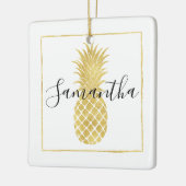 Glitzy Pineappels Keramisch Ornament (Links)