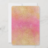 Glitzy Pink Gold Sparkle Kaart (Achterkant)