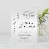 Glitzy Posh 70e Platinum Wedding Jubileum Kaart (Staand voorkant)