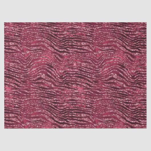 Glitzy Red Glitter Animal Print Tissuepapier (Voorkant)
