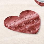 Glitzy Red Ombre Marble Kartonnen Onderzetters (Gekanteld)