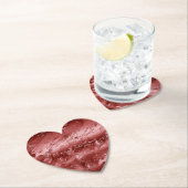 Glitzy Red Ombre Marble Kartonnen Onderzetters (Insitu)