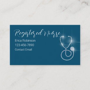 Glitzy Registered Nurse Simple Visitekaartje