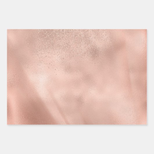 Glitzy Roos Blush Pink Sparkle Inpakpapier Vel (Voorkant 2)