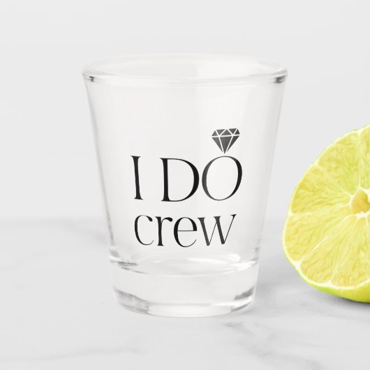 Glitzy - Roos Gold 'I Do Crew' heet glas (Voorkant)