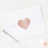 Glitzy Roos Gouden Glitter Verjaardag Hart Sticker (Envelop)