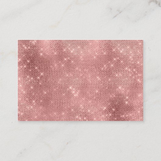 Glitzy Roos Gouden Sparkle Visitekaartje (Achterkant)