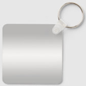 Glitzy Silver & Black 25th Wedding Jubileum Sleutelhanger (Achterkant)