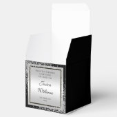 Glitzy Silver Confetti Corners Verjaardag Bedankdoosjes (Geopend)