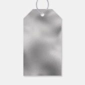 Glitzy Silver Glam Sparkle Cadeaulabel (Achterkant)