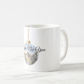 Glitzy Silver New Year Ball Koffiemok (Voorkant rechts)