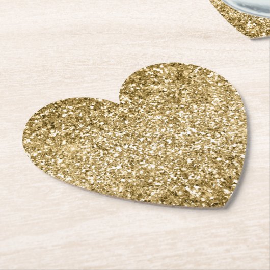 Glitzy Sparkle Gold Glitter           Kartonnen Onderzetters (Gekanteld)