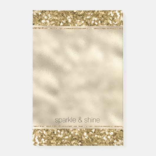 Glitzy Sparkle Gold Glitter       Post-it® Notes (Voorkant)