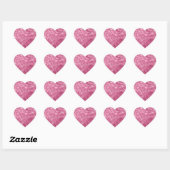 Glitzy Sparkle Pink Hart Sticker (Vel)