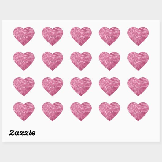 Glitzy Sparkle Pink Hart Sticker (Vel)