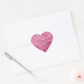 Glitzy Sparkle Pink Hart Sticker (Envelop)